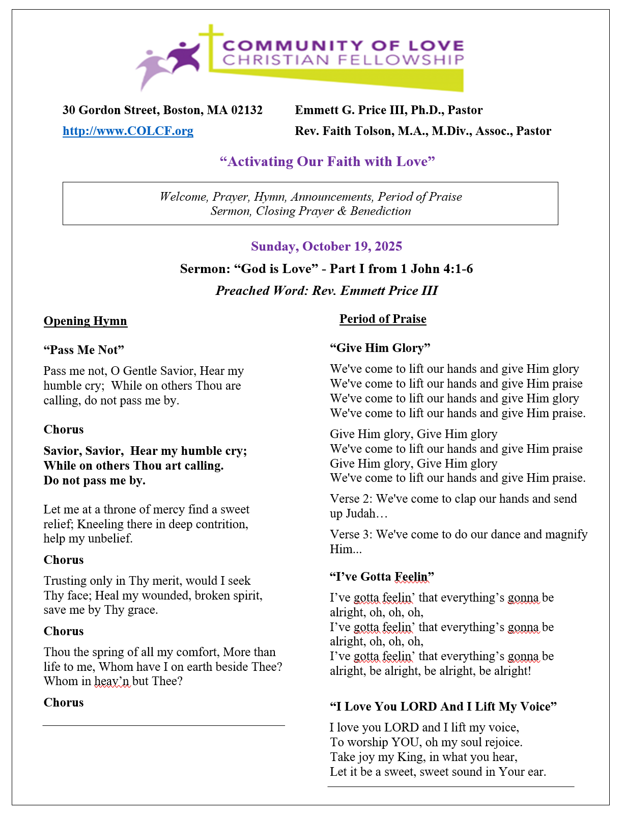 Bulletin october 19, 2025 online
